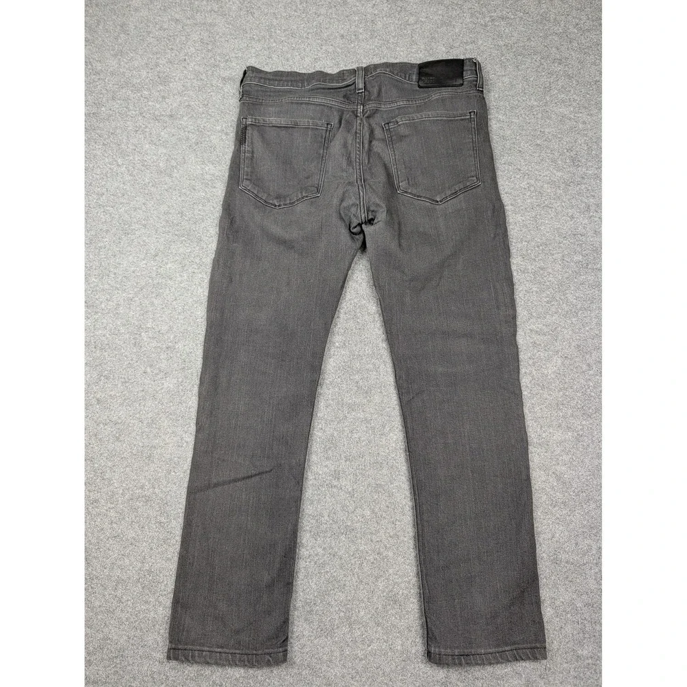 Paige Lennox Jeans Mens 32x26 Gray Charcoal Wash Slim Taper Stretch Denim Pants